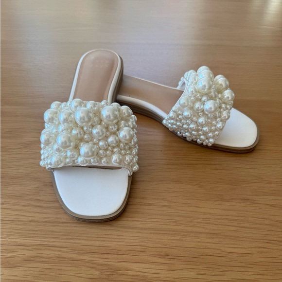 A New Day Cream Pearl Embellished Sandals - Picture 2 of 2
